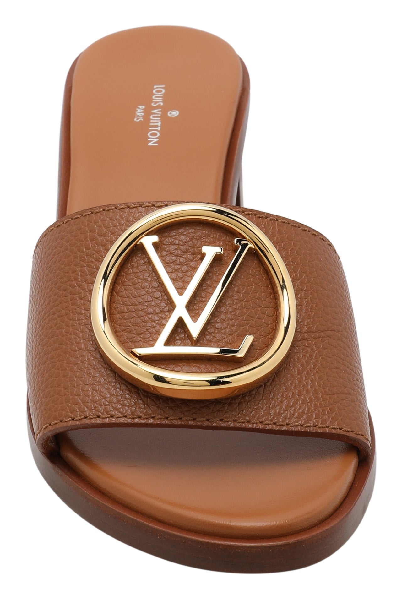 Louis Vuitton Brown Leather Monogram Mules EU 36