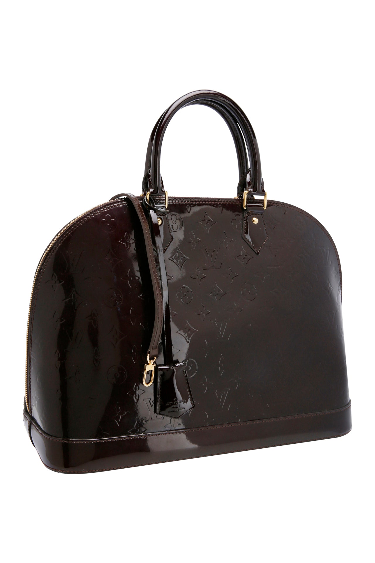 Louis Vuitton Alma Monogram Vernis (Without Accessories) GM Amarante in  Patent Leather with Brass - US