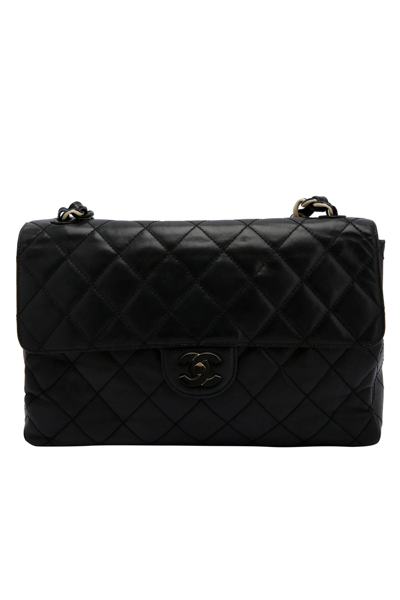 Chanel Black Quilted Calfskin Leather Jumbo Classic Single Flap Bag