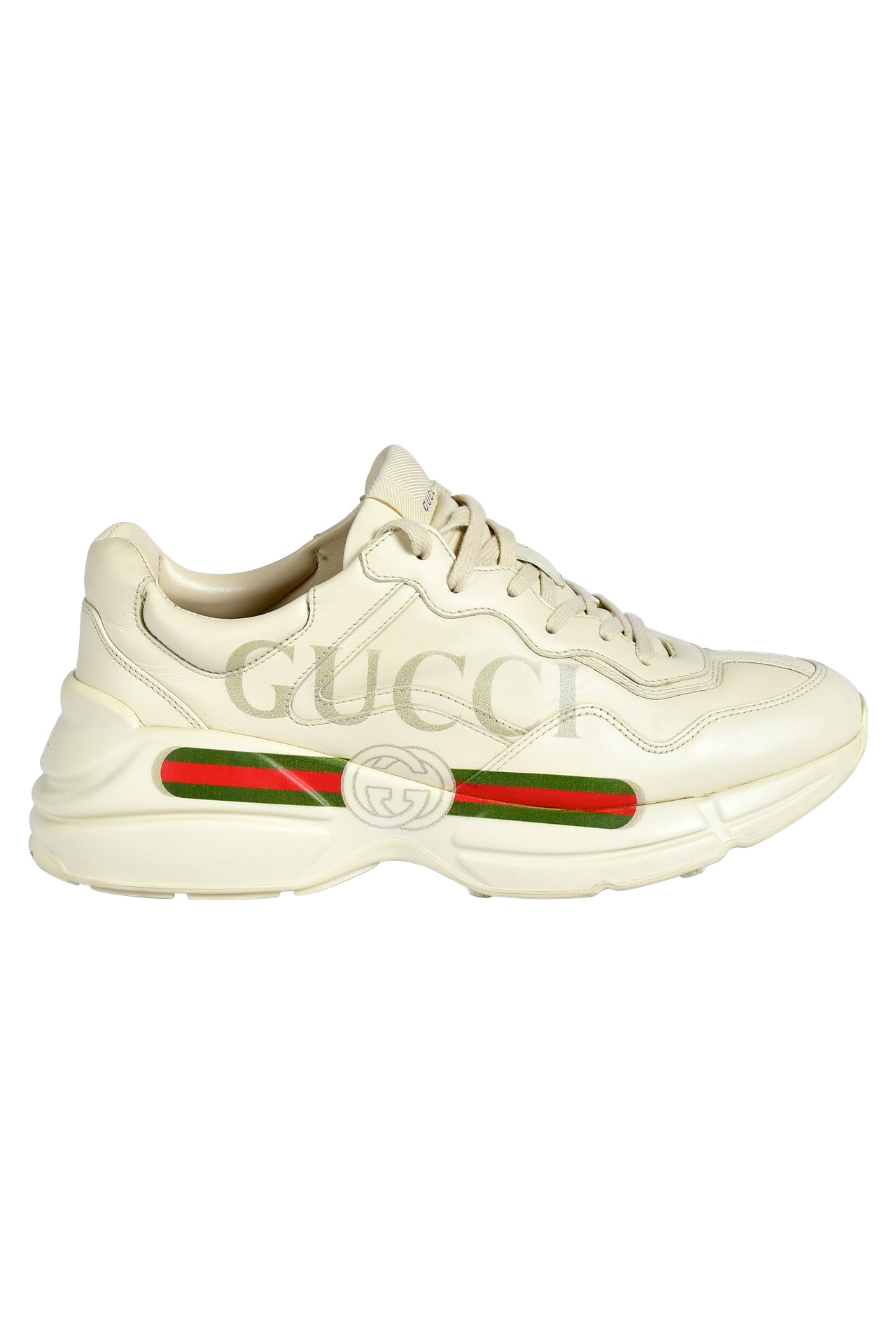 Gucci Calfskin Printed Rhyton Sneakers US 7.5
