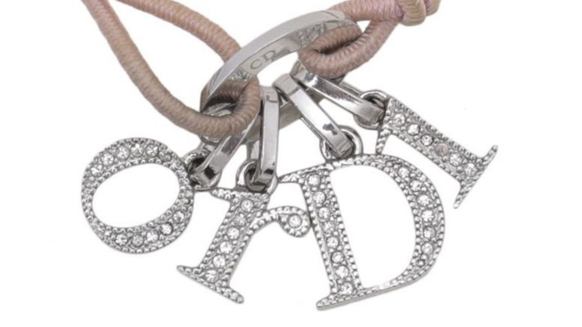 Dior Letter Charms Pink Lace Bracelet