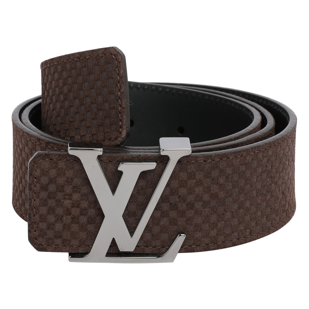 Initiales patent leather belt Louis Vuitton Black size 80 cm in