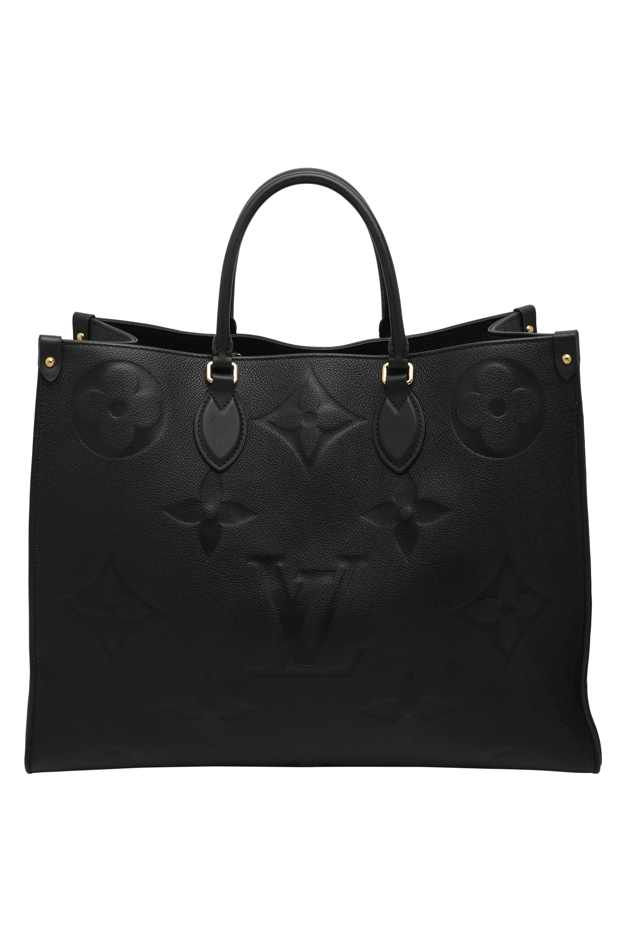 Louis Vuitton Black Monogram Empreinte Leather On The Go GM Bag