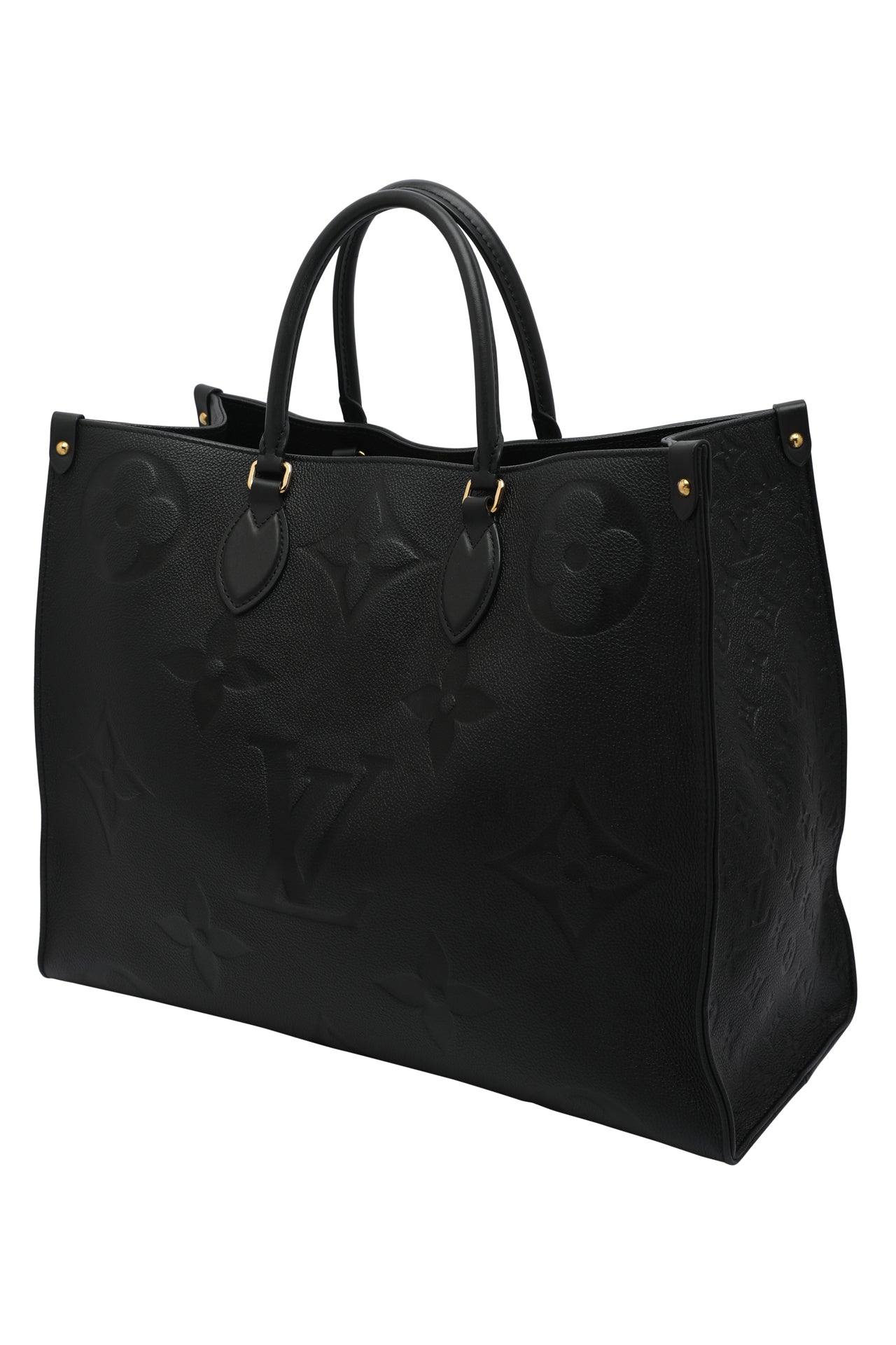 Louis Vuitton Black Monogram Empreinte Leather On The Go GM Bag