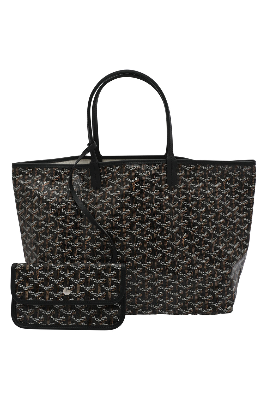 Goyard Black Chevron Coated Canvas/Leather Grenadines Shoulder Bag