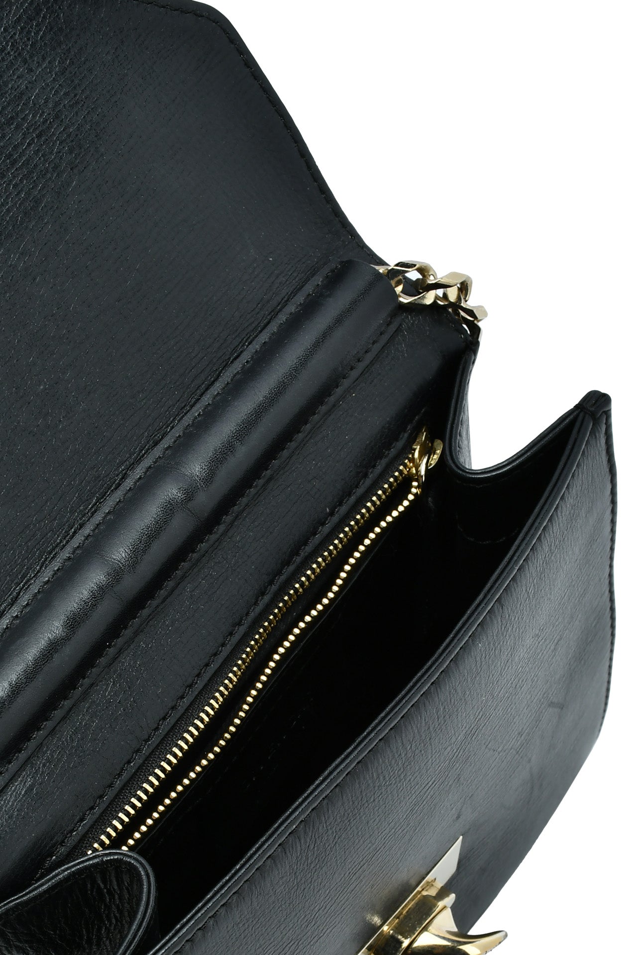 Givenchy Shark Flap Black Leather Cross Body Bag