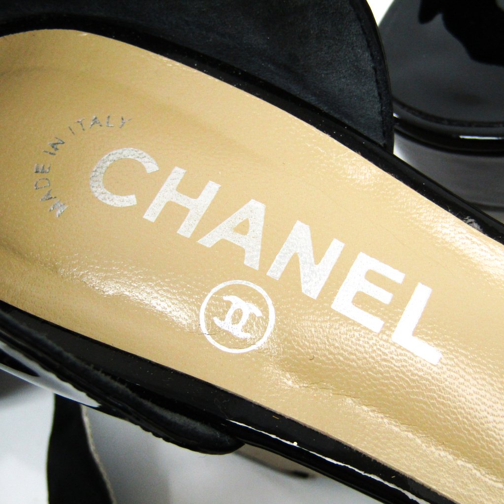 Buy & Consign Authentic Chanel Lace Up Sandals Black at The Plush Posh