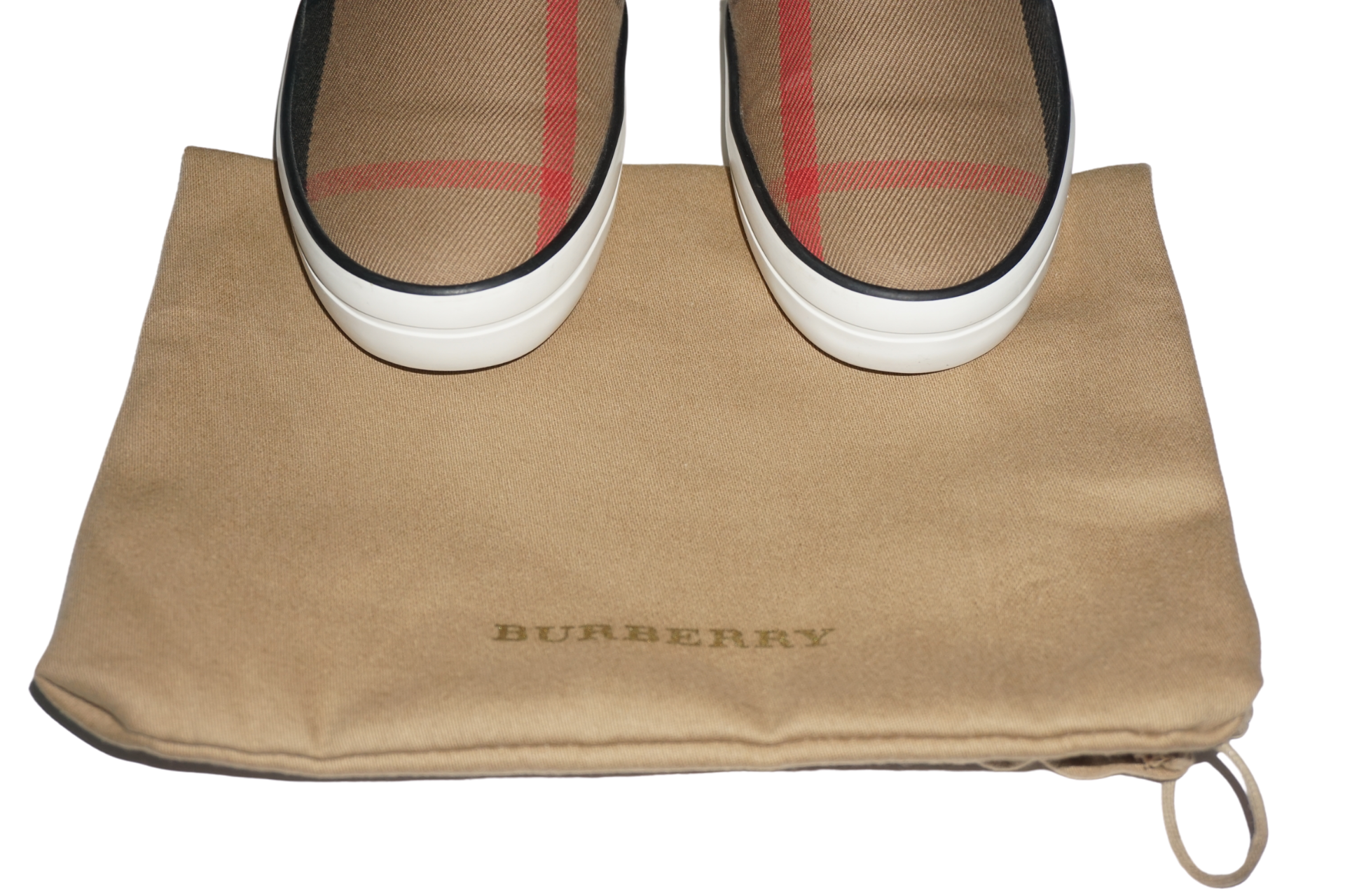 Burberry House Check Canvas Slip On Sneakers Size 36