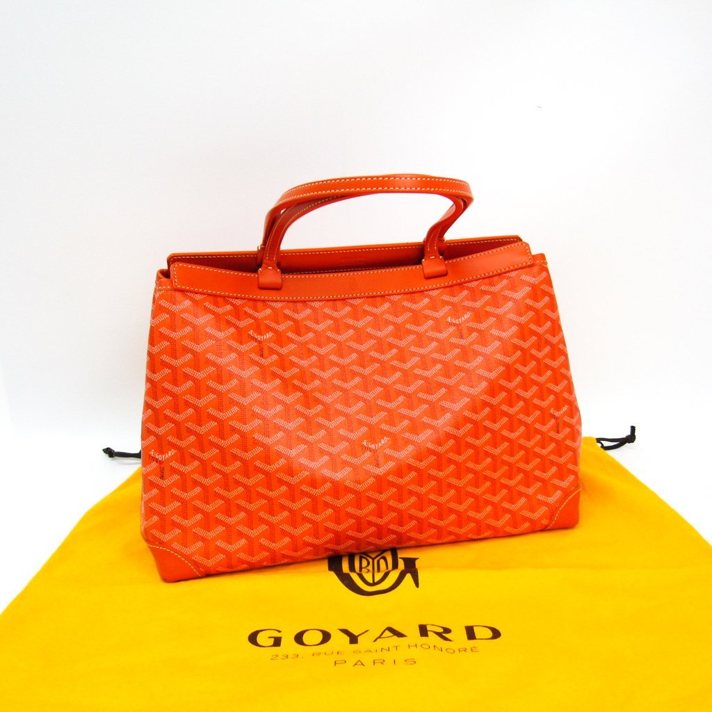 Buy & Consign Authentic Goyard Bellechasse PM Women Canvas,Leather Tote Bag Orange at The Plush Posh