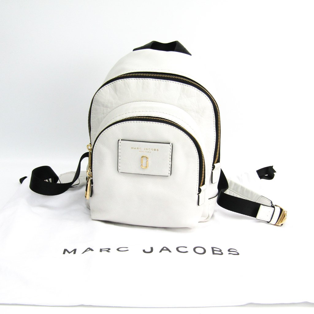Buy & Consign Authentic Marc Jacobs Leather Backpack Black White at The Plush Posh