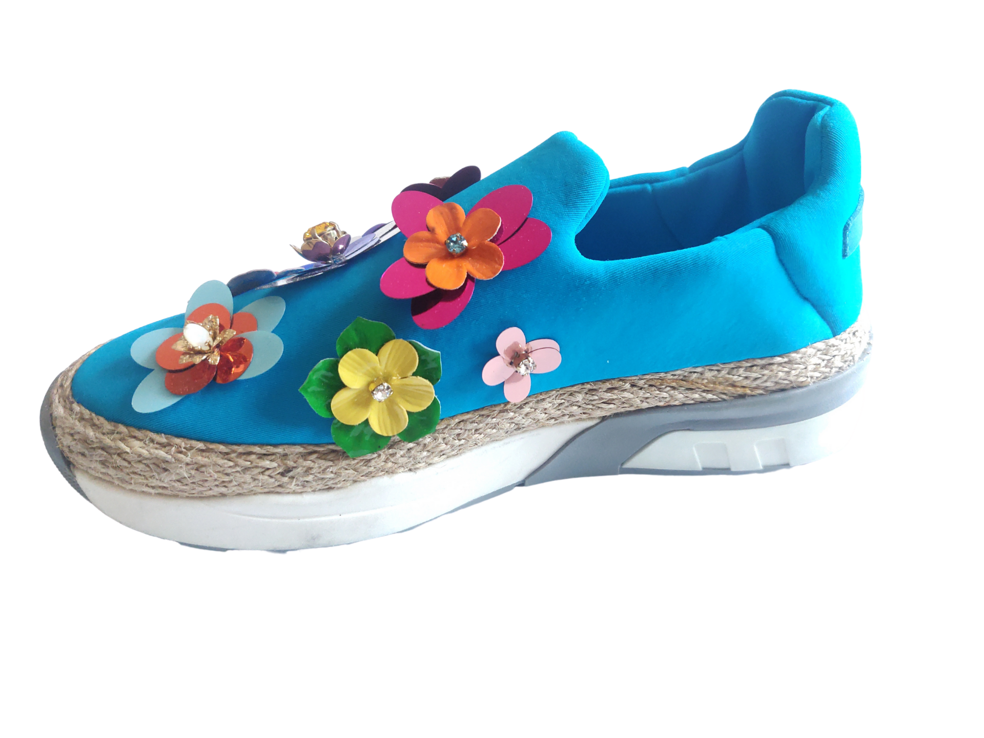 D&G Blue Bambino Sequinned Sneakers