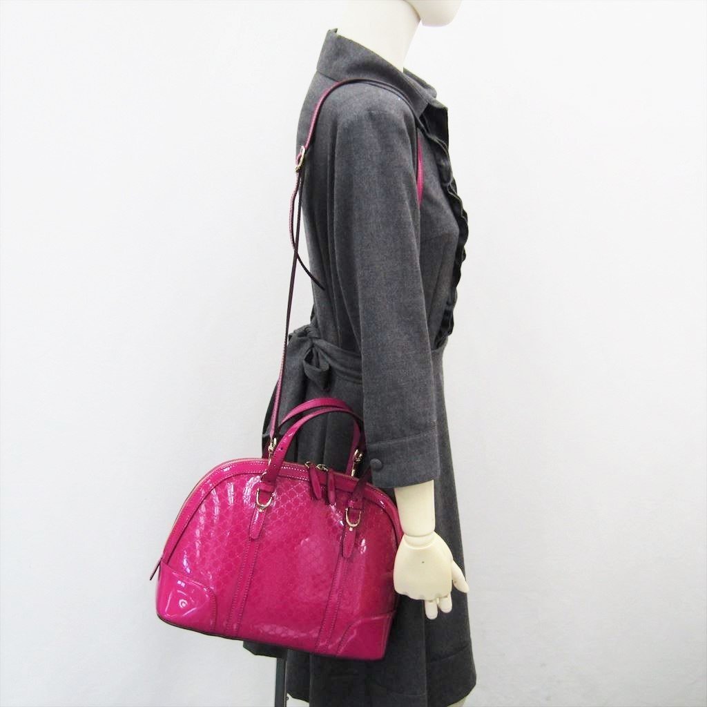 Buy & Consign Authentic Gucci Patent Microguccissima Small Nice Top Handle Bag Pink at The Plush Posh
