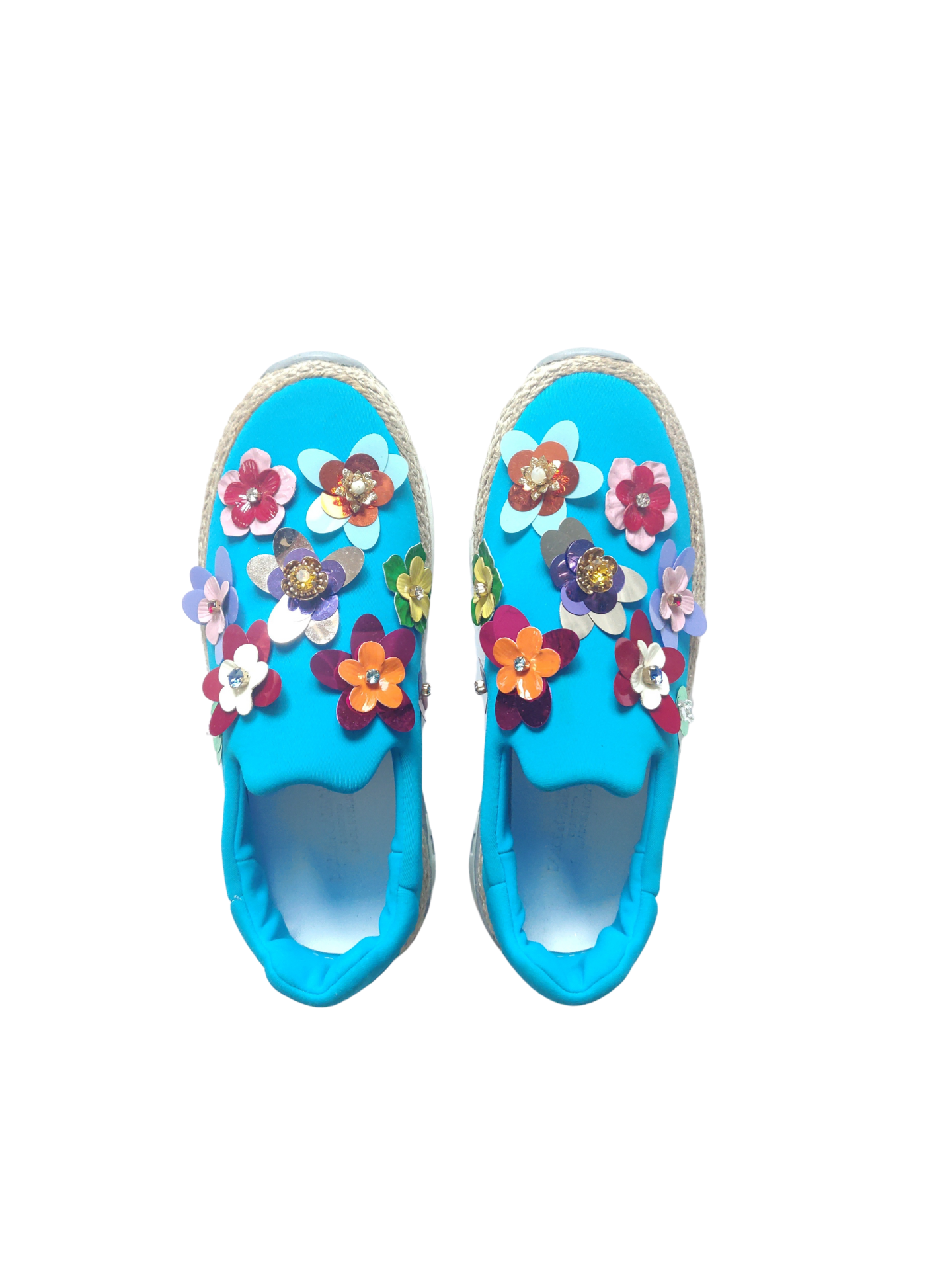 D&G Blue Bambino Sequinned Sneakers