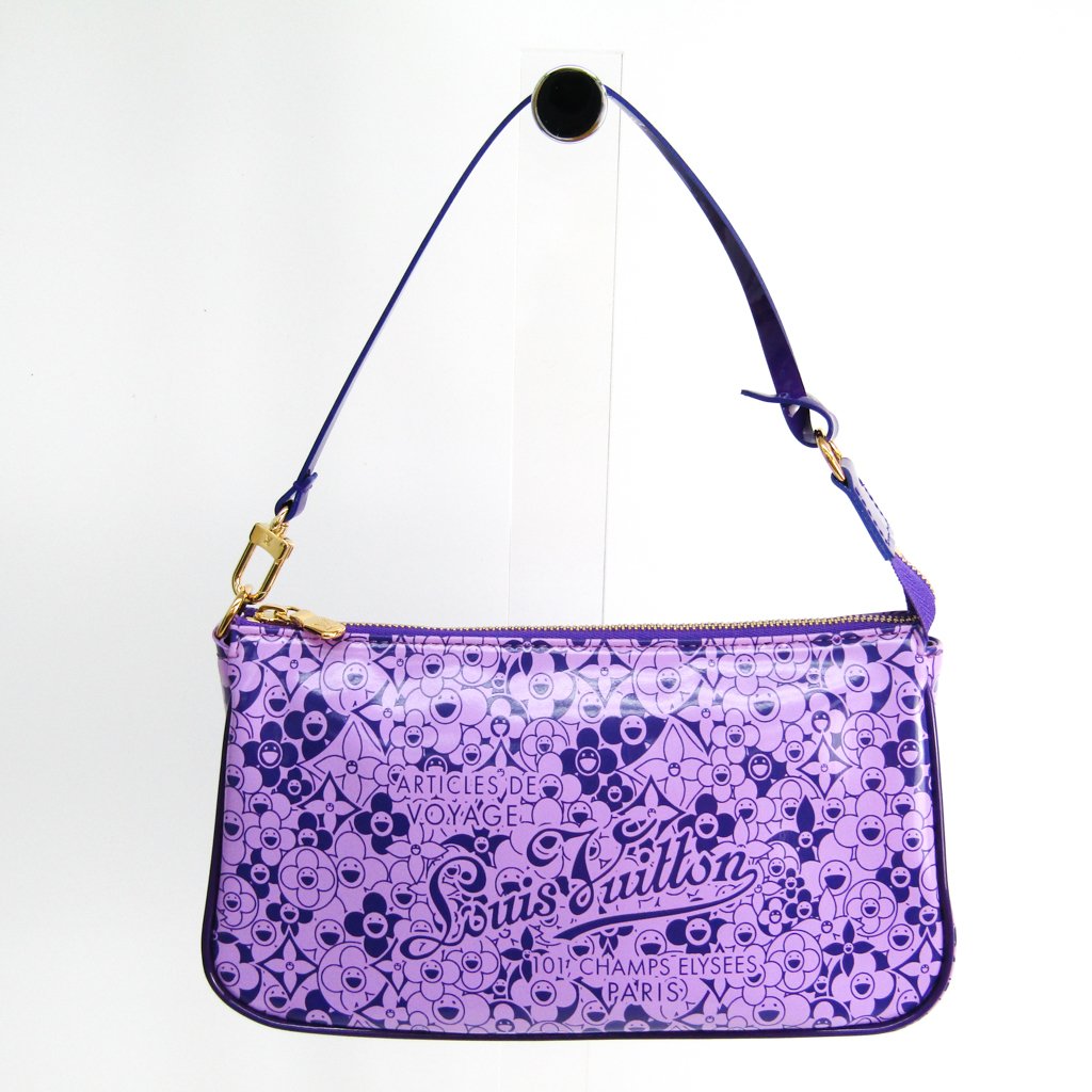 Buy & Consign Authentic Louis Vuitton Violet Shiny Leather Limited Edition Cosmic Blossom Pochette Accessoires Bag at The Plush Posh