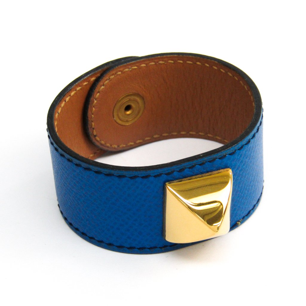 Buy & Consign Authentic Hermes Courchevel Medor Bracelet Bleu France at The Plush Posh