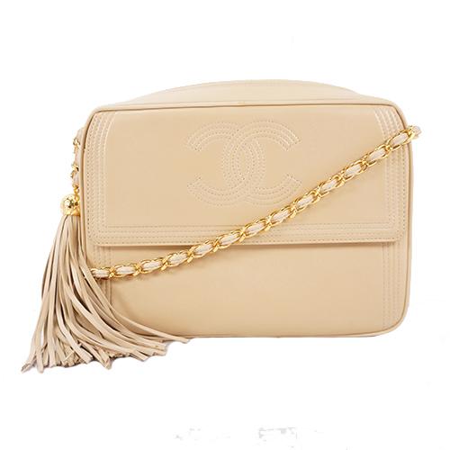 Buy & Consign Authentic Chanel Chain Shoulder Bag With Fringe Beige at The Plush Posh