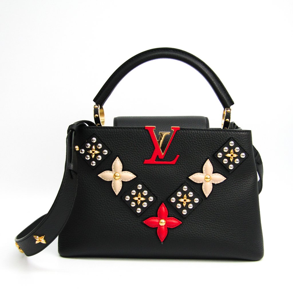 Buy & Consign Authentic Louis Vuitton Noir Taurillon Leather Capucines PM Bag at The Plush Posh
