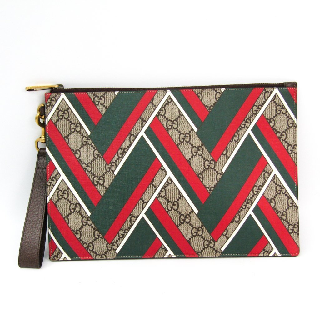 Buy & Consign Authentic Gucci GG Supreme Leather Clutch Bag at The Plush Posh