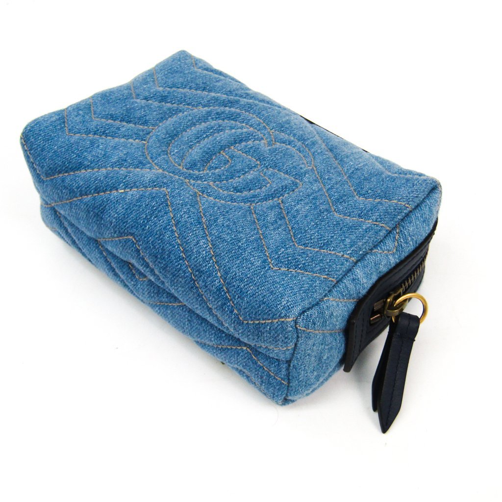 Buy & Consign Authentic Gucci GG Marmont Denim Pouch at The Plush Posh
