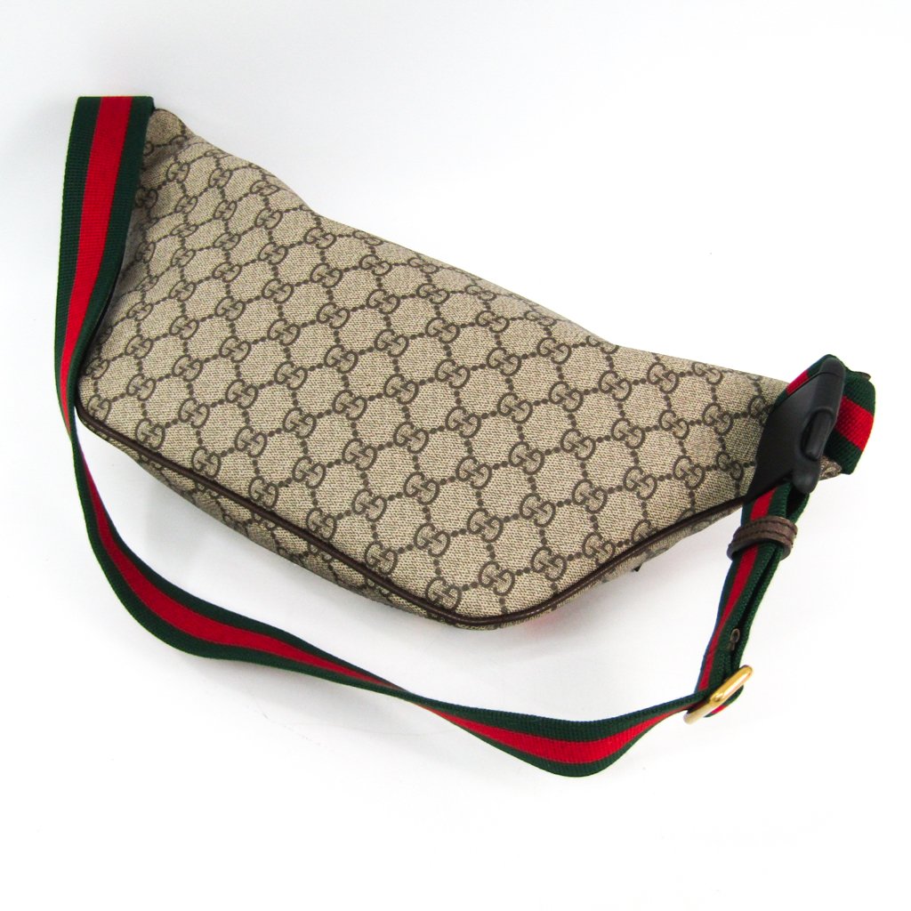 Buy & Consign Authentic Gucci GG Supreme Monogram Courrier Belt Bag Brown at The Plush Posh
