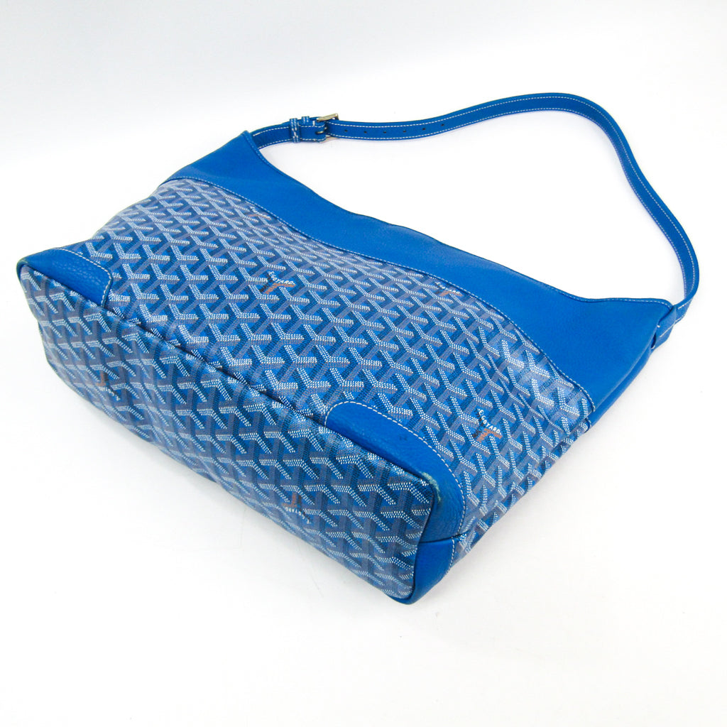 Buy & Consign Authentic Goyard Grenadine Women's Leather,Canvas Shoulder Bag Blue at The Plush Posh