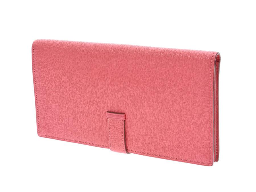 Buy & Consign Authentic Hermes Chevre Mysore Bearn Gusset Wallet Rose at The Plush Posh