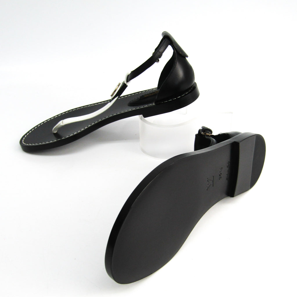 Louis Vuitton Black & White leather Ankle Strap Sandals