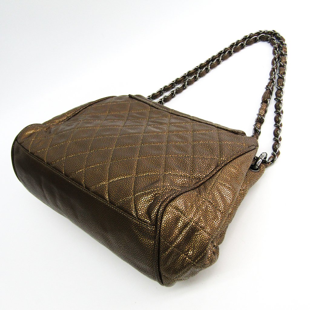 Buy & Consign Authentic Chanel Women's Caviar Leather Shoulder Bag Gold at The Plush Posh