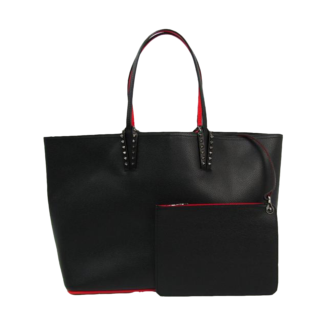 Buy & Consign Authentic Christian Louboutin Calfskin Spikes East West Cabata Tote at The Plush Posh
