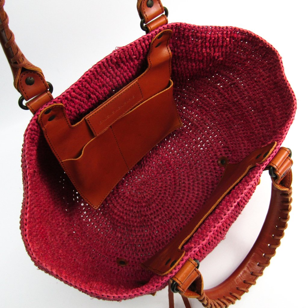 Buy & Consign Authentic Balenciaga Raffia Straw Handbag Pink at The Plush Posh