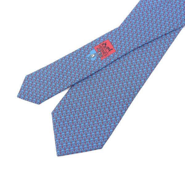 Buy & Consign Authentic Hermes Silk Tie Blue at The Plush Posh