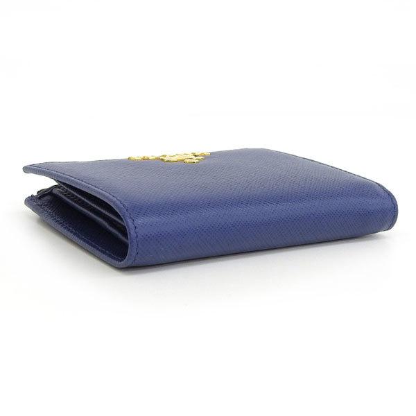 Buy & Consign Authentic Prada Safiano Leather Bi-Fold Wallet Blue at The Plush Posh