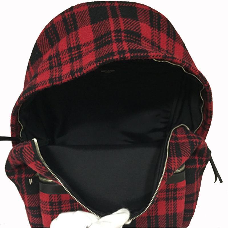 Buy & Consign Authentic Saint Laurent Red Check Back Pack at The Plush Posh