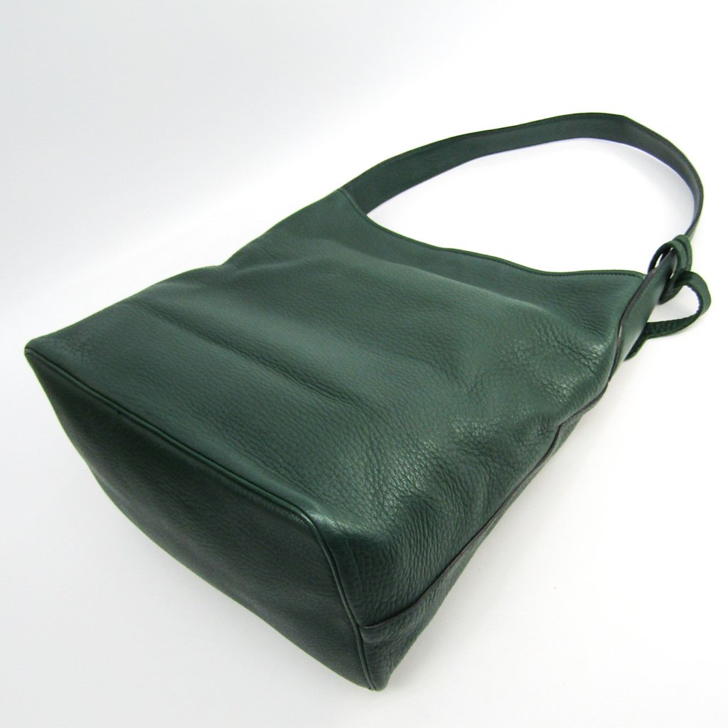 Buy & Consign Authentic Prada Green Leather Tote at The Plush Posh
