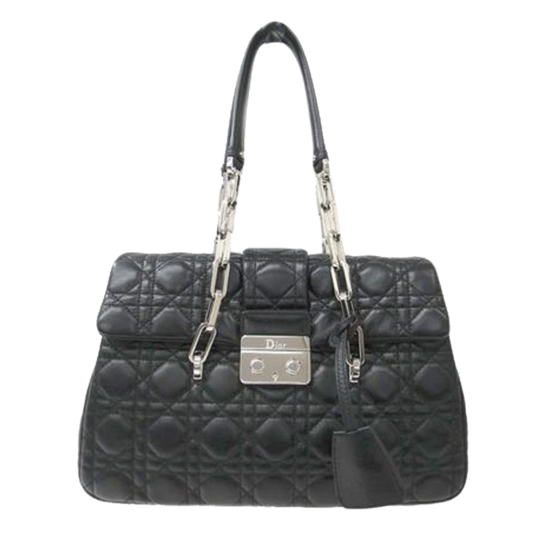 Buy & Consign Authentic Dior Black Cannage Quilted Leather Large New Lock Satchel at The Plush Posh