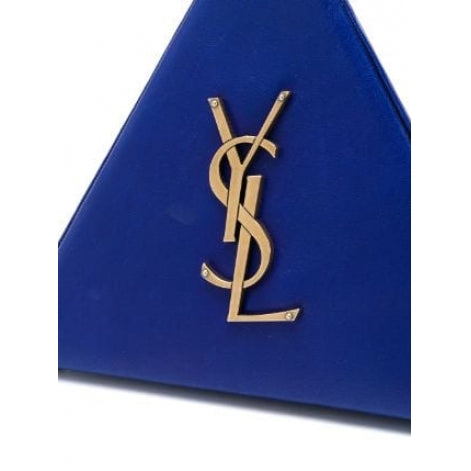 Buy & Consign Authentic YSL Pyramid Box in Lambskin Blue at The Plush Posh