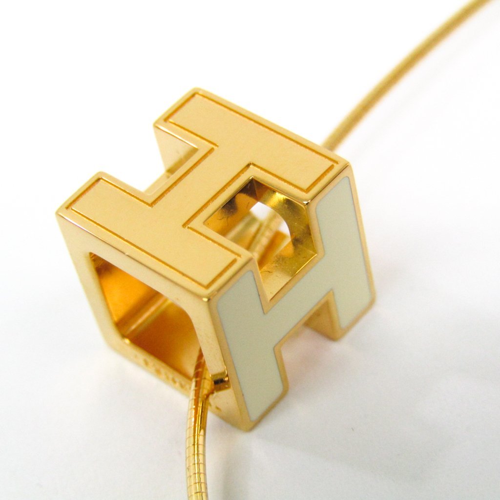 Buy & Consign Authentic Hermes Pop H Ivory Lacquer Gold Plated Pendant Necklace at The Plush Posh