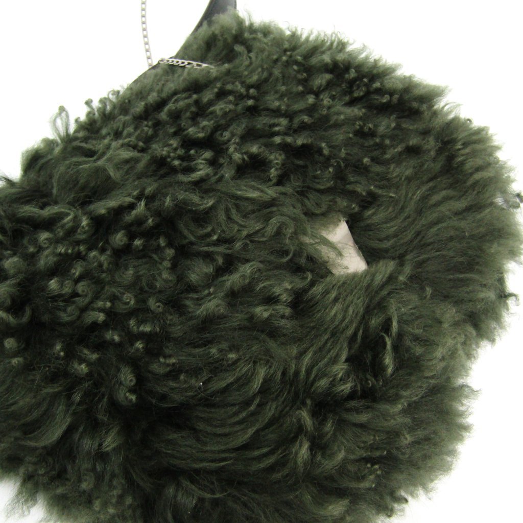 Buy & Consign Authentic Celine Dark Green Shearling Small Chain Bag at The Plush Posh