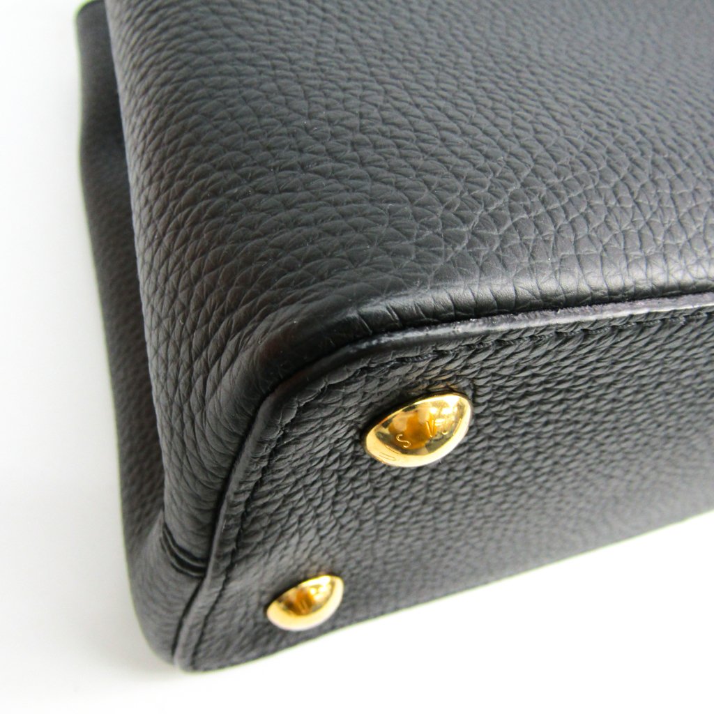 Buy & Consign Authentic Louis Vuitton Noir Taurillon Leather Capucines PM Bag at The Plush Posh