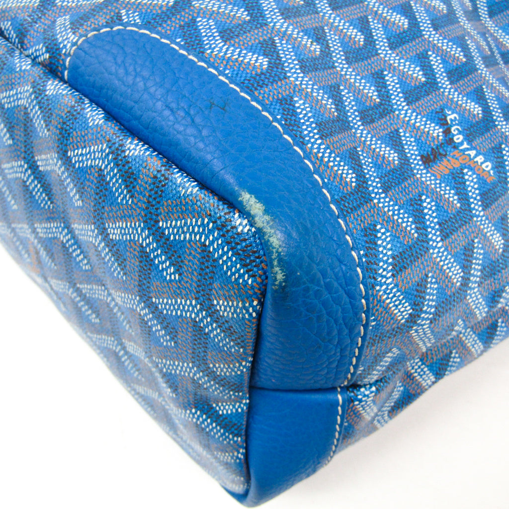 Buy & Consign Authentic Goyard Grenadine Women's Leather,Canvas Shoulder Bag Blue at The Plush Posh