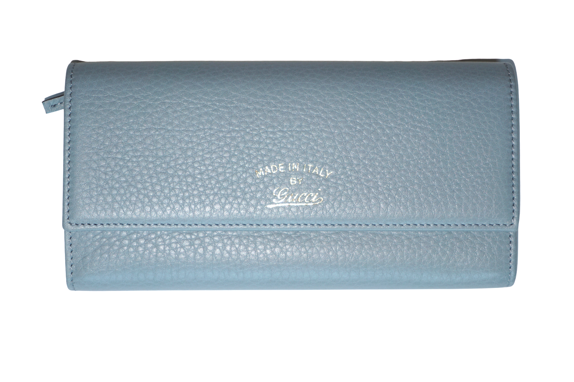 Gucci Pebbled Calfskin Wallet Light Blue