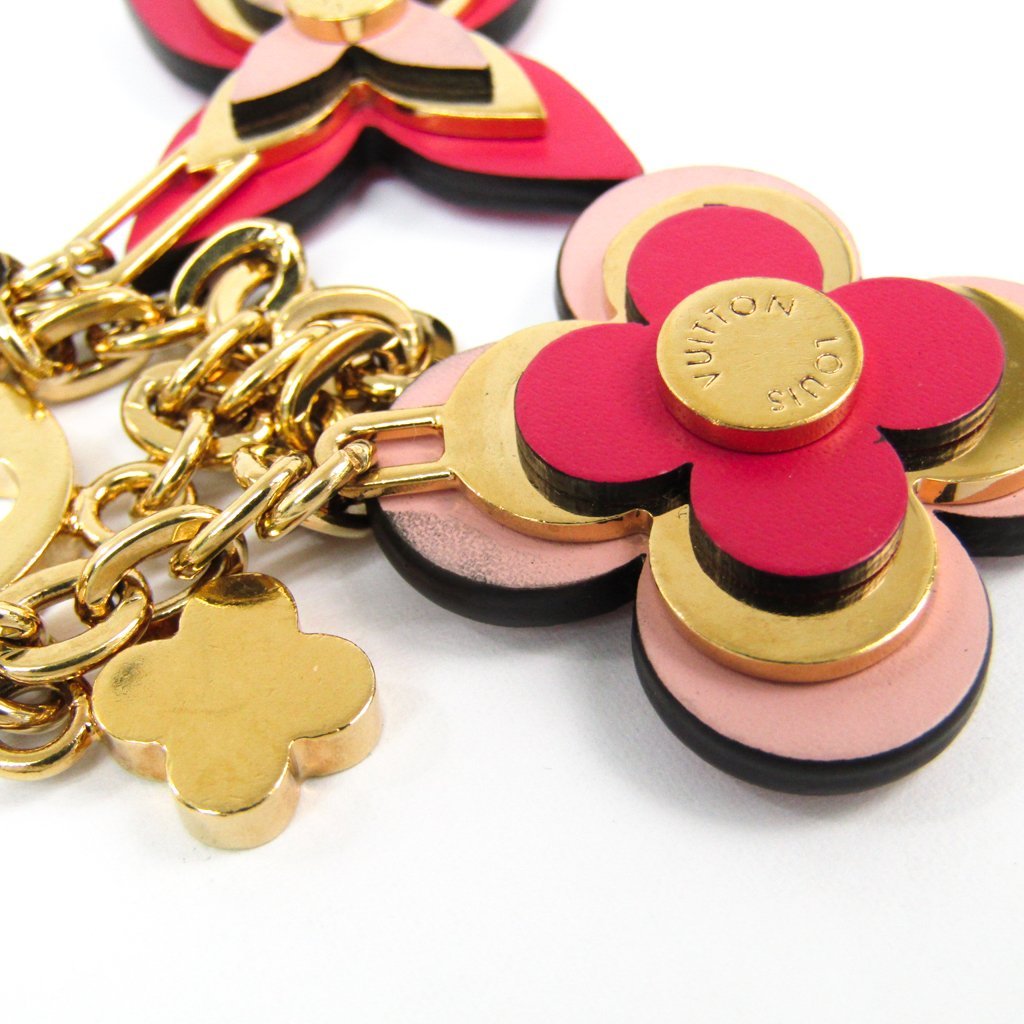 Buy & Consign Authentic Louis Vuitton Bijussac Chene Blooming Flower Keyring (Gold,Pink) at The Plush Posh