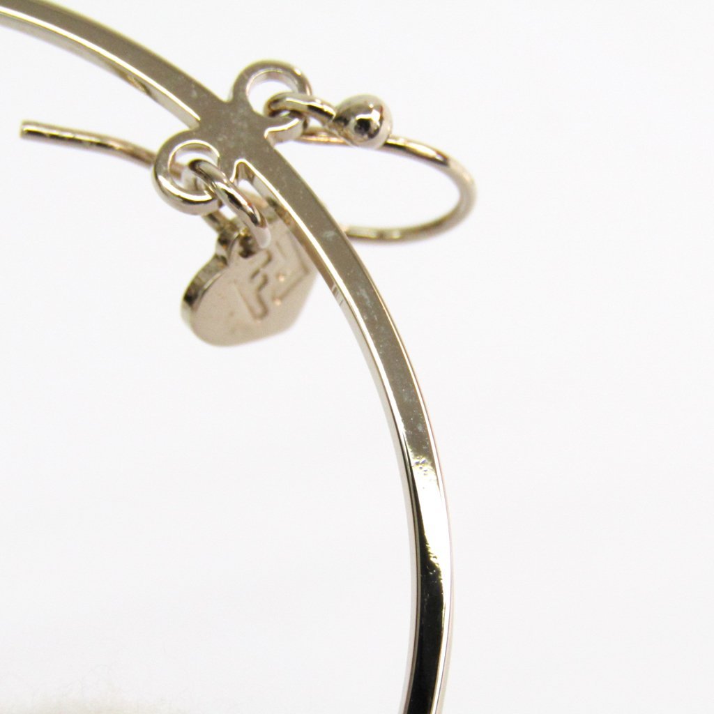 Buy & Consign Authentic Fendi ORECCHINI F.CORSIVO Metal Hoop Earrings Silver at The Plush Posh