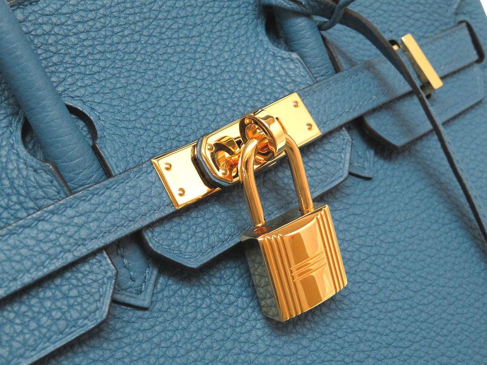 Buy & Consign Authentic Hermes Birkin 25 Togo Blue at The Plush Posh