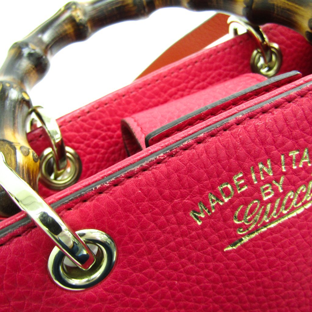 Buy & Consign Authentic Gucci Calfskin Mini Bamboo Shopper Tote Pink at The Plush Posh