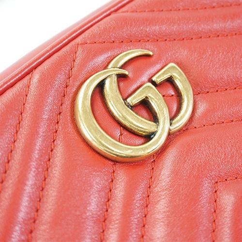 Buy & Consign Authentic Gucci Red Leather Pochette Shoulder Bag at The Plush Posh