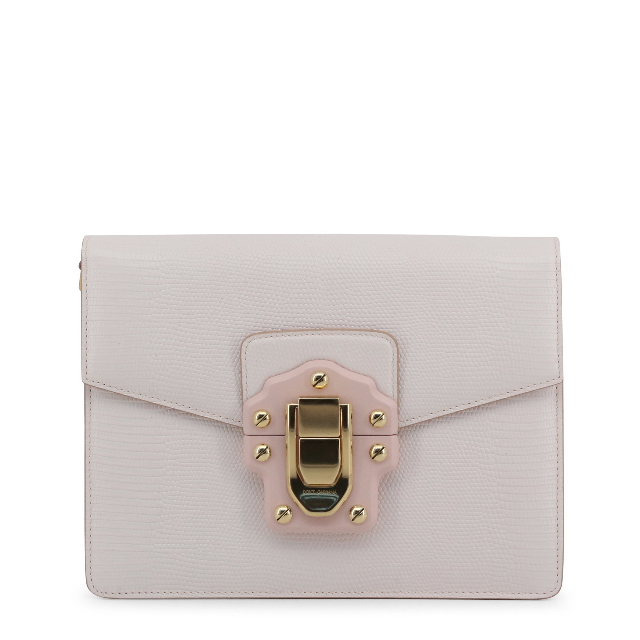 Buy & Consign Authentic Dolce & Gabbana Stampa Iguana Calfskin Shoulder Bag Pastel Pink at The Plush Posh