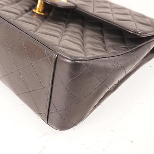 Buy & Consign Authentic Chanel Lambskin Quilted Jumbo Double Flap Black at The Plush Posh