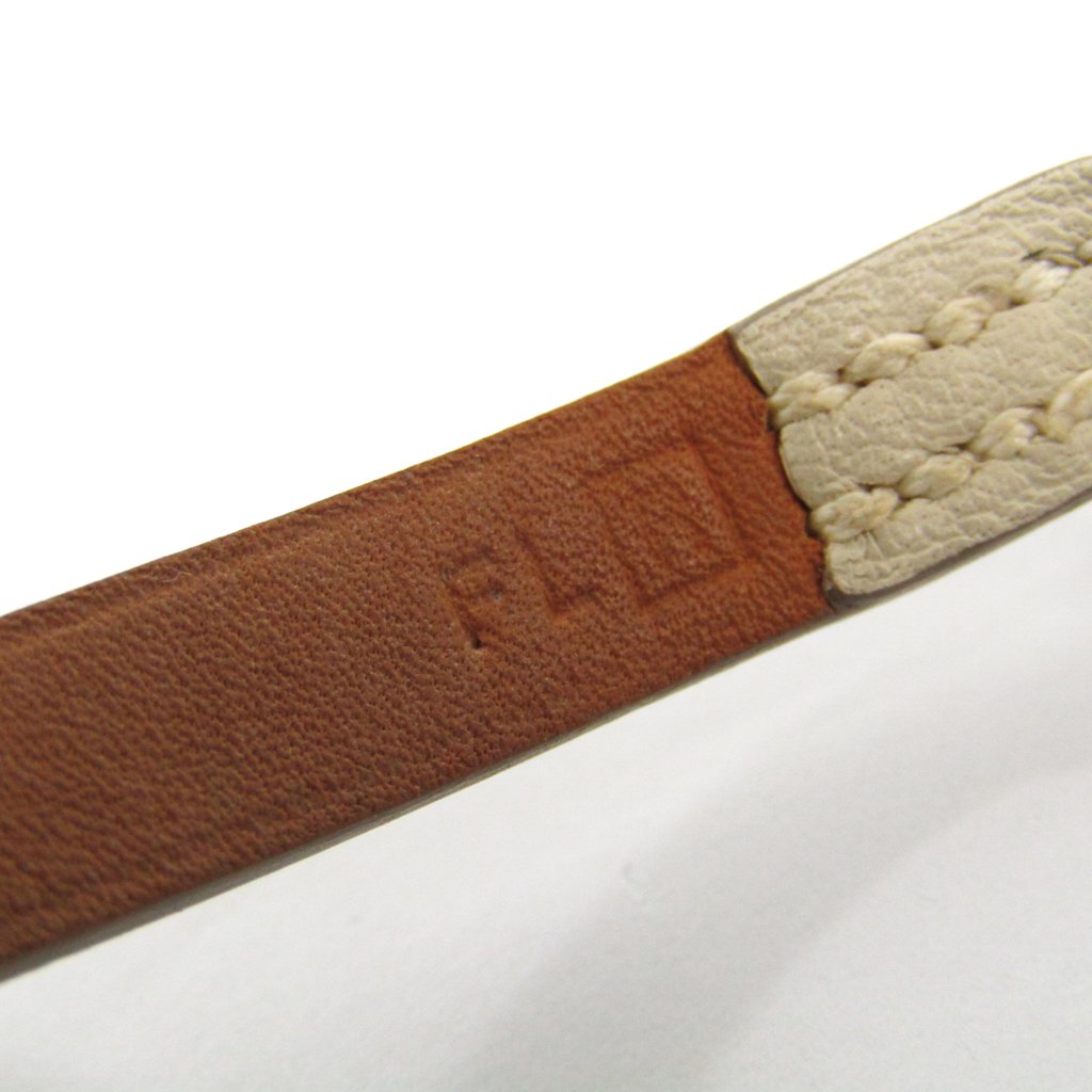 Buy & Consign Authentic Hermes Micro Rivale Leather Bracelet Ivory at The Plush Posh