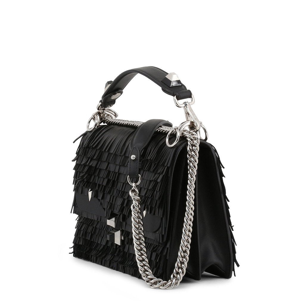 Buy & Consign Authentic Fendi Fringe Kan I Shoulder Bag Black at The Plush Posh